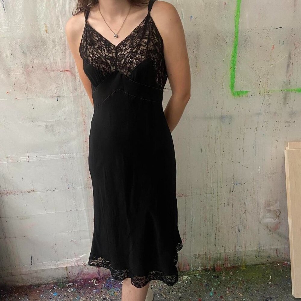 antique 1940s rayon slip